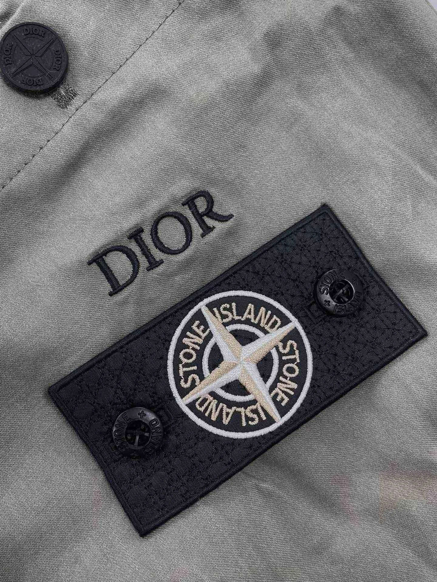 P300 Dio* x Stone Island Joint Series Embroidered Casual Shorts Size XS-L